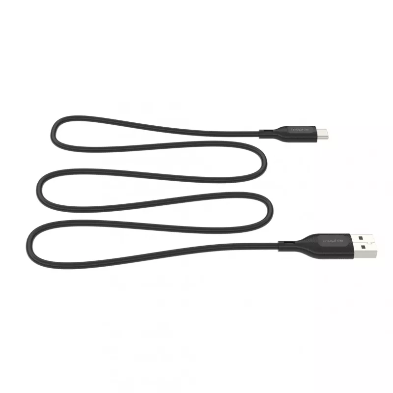 Mophie Essentials Ladekabel | 1 m USB-Kabel USB 2.0 USB A auf USB C Schwarz