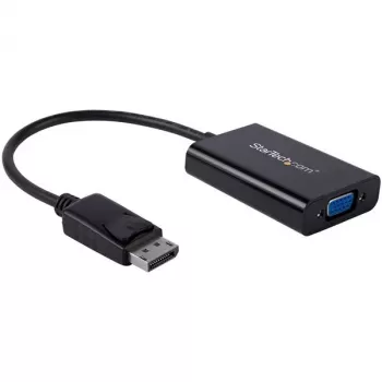 StarTech.com DisplayPort zu VGA Adapter mit Audio, 0,184 m, 1920 x 1200 Pixel, 1080p, Schwarz, Aktiver Videokonverter, 0 - 70 °C