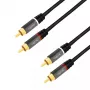 Audiokabel LogiLink CA1201 0,5 m 2 x RCA Schwarz