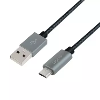 USB-Kabel LogiLink CU0132 1m USB A Micro-USB A Grau