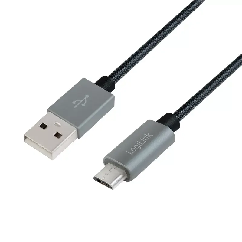 USB-Kabel LogiLink CU0132 1m USB A Micro-USB A Grau