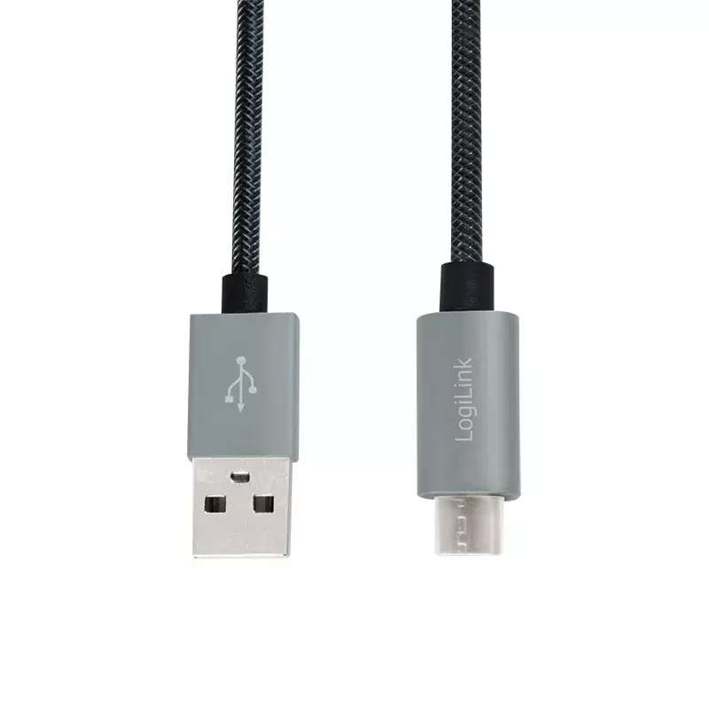 USB-Kabel LogiLink CU0132 1m USB A Micro-USB A Grau