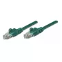 Intellinet Netzwerk-Patchkabel, Cat5e, 0,5 m, Grün, CCA, U/UTP, PVC, RJ45, vergoldete Kontakte, Knickschutz, Knickschutztülle, lebenslange Garantie