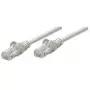 Intellinet Netzwerk-Patchkabel, Cat5e, 2 m, Grau, CCA, U/UTP, PVC, RJ45, vergoldete Kontakte, Hakenverhinderung, Zugentlastung, lebenslange Garantie