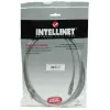 Intellinet Netzwerk-Patchkabel, Cat5e, 15 m, Grau, CCA, U/UTP, PVC, RJ45, vergoldete Kontakte, rastnasenfrei, mit Knickschutz, lebenslange Garantie