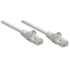 Intellinet Netzwerk-Patchkabel, Cat5e, 15 m, Grau, CCA, U/UTP, PVC, RJ45, vergoldete Kontakte, rastnasenfrei, mit Knickschutz, lebenslange Garantie