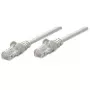 Intellinet Netzwerk-Patchkabel, Cat5e, 15 m, Grau, CCA, U/UTP, PVC, RJ45, vergoldete Kontakte, rastnasenfrei, mit Knickschutz, lebenslange Garantie