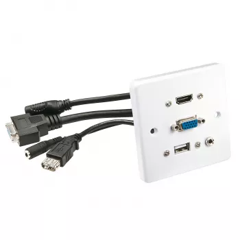 Faceplate Lindy Multi AV 60220 HDMI VGA USB A 3,5 mm
