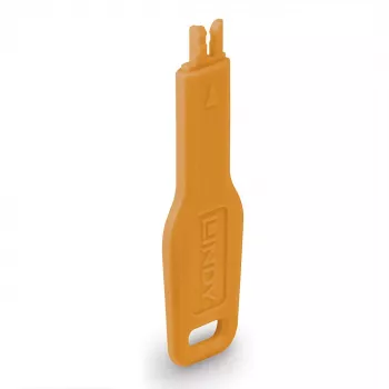 Lindy RJ45 Port Lock Key Orange Modell 47896 — Mechanischer Sicherheitsschlüssel für Netzwerk-Port-Schlösser