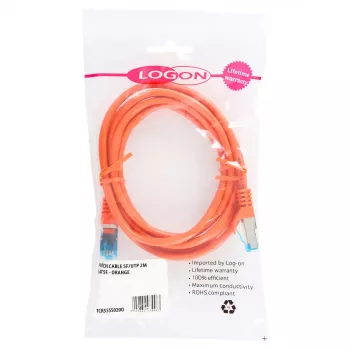 Netzwerkkabel LOGON TCR55SS015O Cat5e SF/UTP (S-FTP) Orange 1,5 m RJ-45–RJ-45