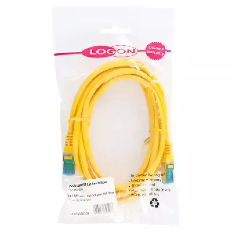 Netzwerkkabel LOGON TCR55SS200Y Cat5e SF/UTP (S-FTP) RJ-45 auf RJ-45 20 m Gelb