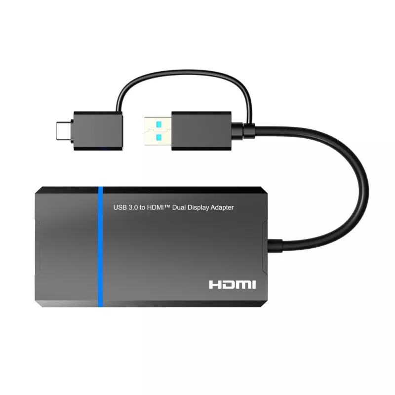 Microconnect USB 3.1 Typ-C auf HDMI Adapter MC-USB3.1CHDMIX2-2IN1