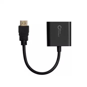 Microconnect HDMVGA1B Video-Kabeladapter 0,15 m HDMI-Typ-A (Standard) VGA (D-Sub) Schwarz