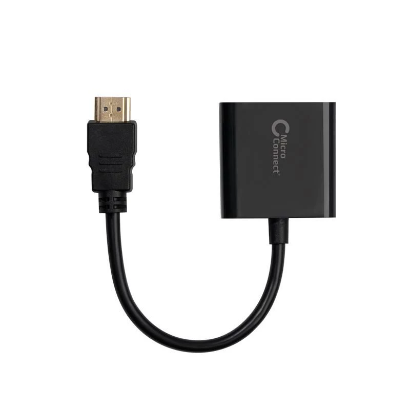 Microconnect HDMVGA1B Video-Kabeladapter 0,15 m HDMI-Typ-A (Standard) VGA (D-Sub) Schwarz