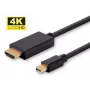 Microconnect MDPHDMI3B-4K Videokabel-Adapter 3 m Mini DisplayPort HDMI Typ A (Standard) Schwarz