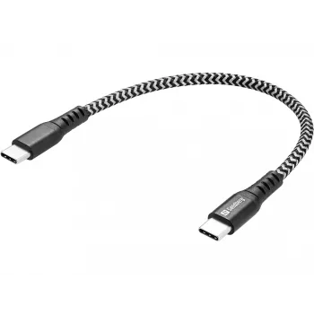 USB-C Kabel Sandberg Survivor 0,2 m 100 W Schwarz Weiß