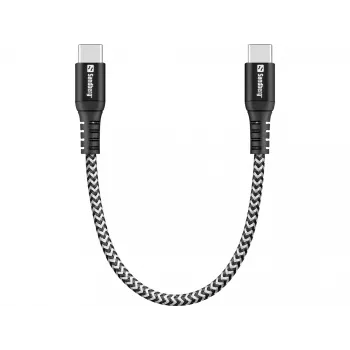 USB-C Kabel Sandberg Survivor 0,2 m 100 W Schwarz Weiß
