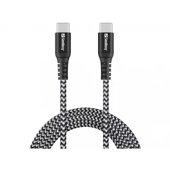 USB-C-Kabel Sandberg Survivor 2M 100W Schwarz Weiß