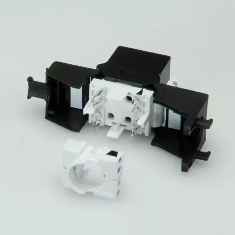 Keystone Jack ROLINE Cat. 6a RJ-45 ungeschirmt werkzeuglos schlank schwarz