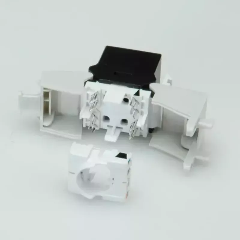 Keystone-Buchse ROLINE Cat.6/Klasse E schlank RJ-45 ungeschirmt Schwarz