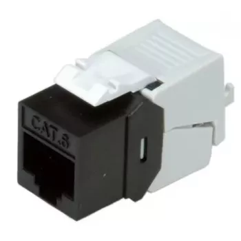 Keystone-Buchse ROLINE Cat.6/Klasse E schlank RJ-45 ungeschirmt Schwarz