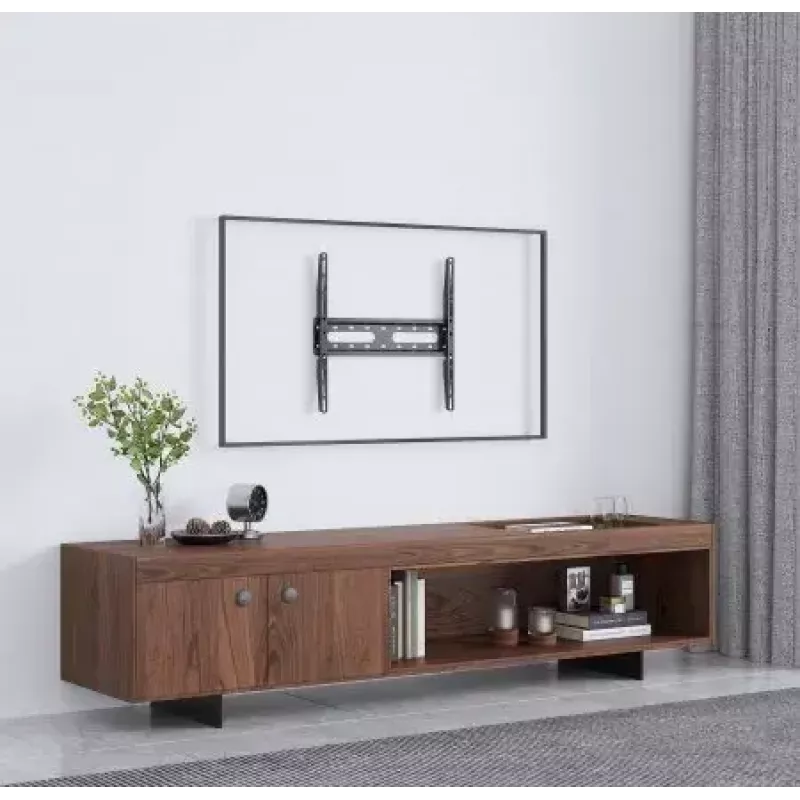 Manhattan TV- und Monitorhalterung, Wand, fest, flaches Profil, 1 Bildschirm, 32–55, Schwarz, VESA 75x75 bis 400x400 mm, max. 45 kg