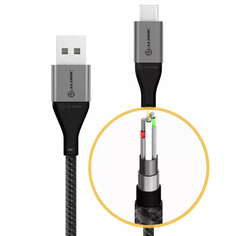 USB-Kabel ALOGIC ULCA2030-SGR 0,3 m USB 2.0 Grau