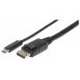 Manhattan USB-C-auf-DisplayPort-Kabel, 4K@60Hz, 1 m, Stecker zu Stecker, Schwarz, nicht bidirektional, drei Jahre Garantie, entspricht CDP2DP1MBD