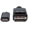 Manhattan USB-C-auf-DisplayPort-Kabel, 4K@60Hz, 1 m, Stecker zu Stecker, Schwarz, nicht bidirektional, drei Jahre Garantie, entspricht CDP2DP1MBD