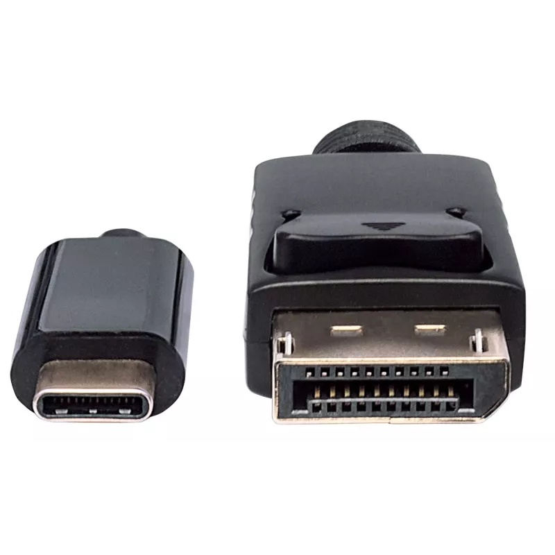 Manhattan USB-C-auf-DisplayPort-Kabel, 4K@60Hz, 1 m, Stecker zu Stecker, Schwarz, nicht bidirektional, drei Jahre Garantie, entspricht CDP2DP1MBD
