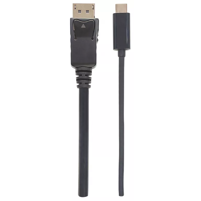 Manhattan USB-C-auf-DisplayPort-Kabel, 4K@60Hz, 1 m, Stecker zu Stecker, Schwarz, nicht bidirektional, drei Jahre Garantie, entspricht CDP2DP1MBD