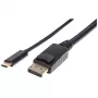 Manhattan USB-C auf DisplayPort Kabel, 4K@60Hz, 2m, Stecker auf Stecker, Schwarz, Nicht bidirektional, Drei Jahre Garantie, Vergleichbar mit CDP2DP2MBD