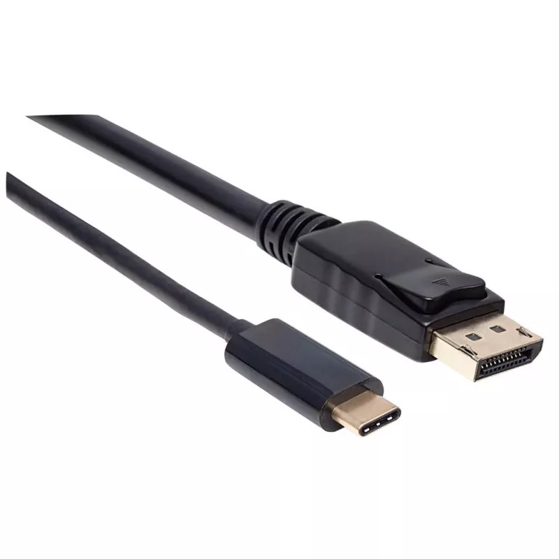Manhattan USB-C auf DisplayPort Kabel, 4K@60Hz, 2m, Stecker auf Stecker, Schwarz, Nicht bidirektional, Drei Jahre Garantie, Vergleichbar mit CDP2DP2MBD