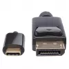 Manhattan USB-C auf DisplayPort Kabel, 4K@60Hz, 2m, Stecker auf Stecker, Schwarz, Nicht bidirektional, Drei Jahre Garantie, Vergleichbar mit CDP2DP2MBD