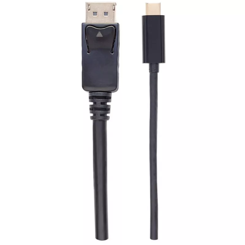 Manhattan USB-C auf DisplayPort Kabel, 4K@60Hz, 2m, Stecker auf Stecker, Schwarz, Nicht bidirektional, Drei Jahre Garantie, Vergleichbar mit CDP2DP2MBD
