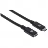 USB-C-Verlängerungskabel Manhattan 50cm Stecker auf Buchse