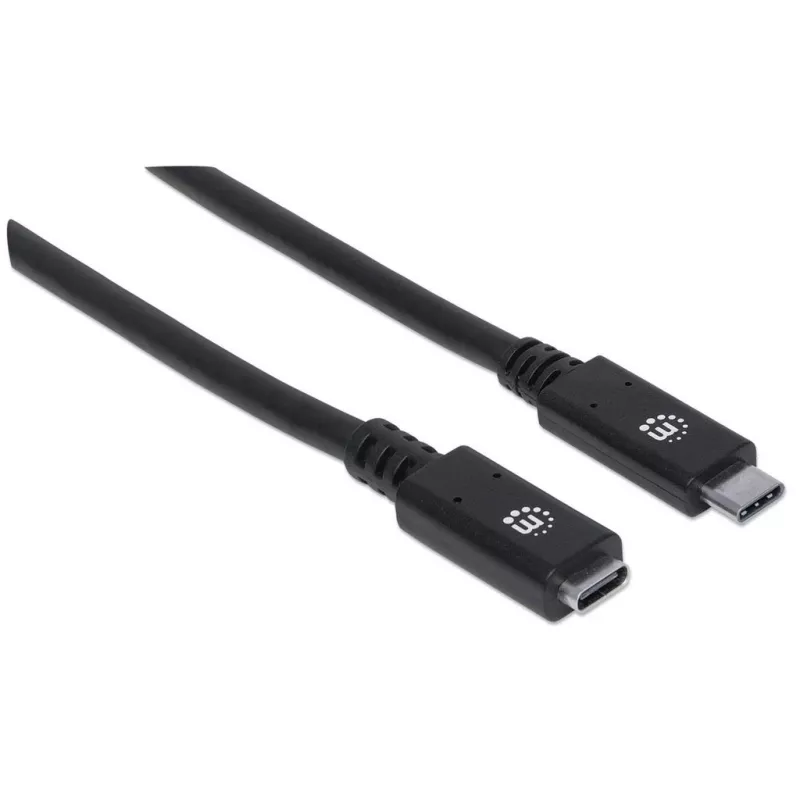 USB-C-Verlängerungskabel Manhattan 50cm Stecker auf Buchse