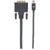 Manhattan Mini DisplayPort 1.2a auf DVI-D 24+1 Kabel, 1080p@60Hz, 1,8 m, Stecker auf Stecker, kompatibel mit DVD-D, Schwarz, lebenslange Garantie