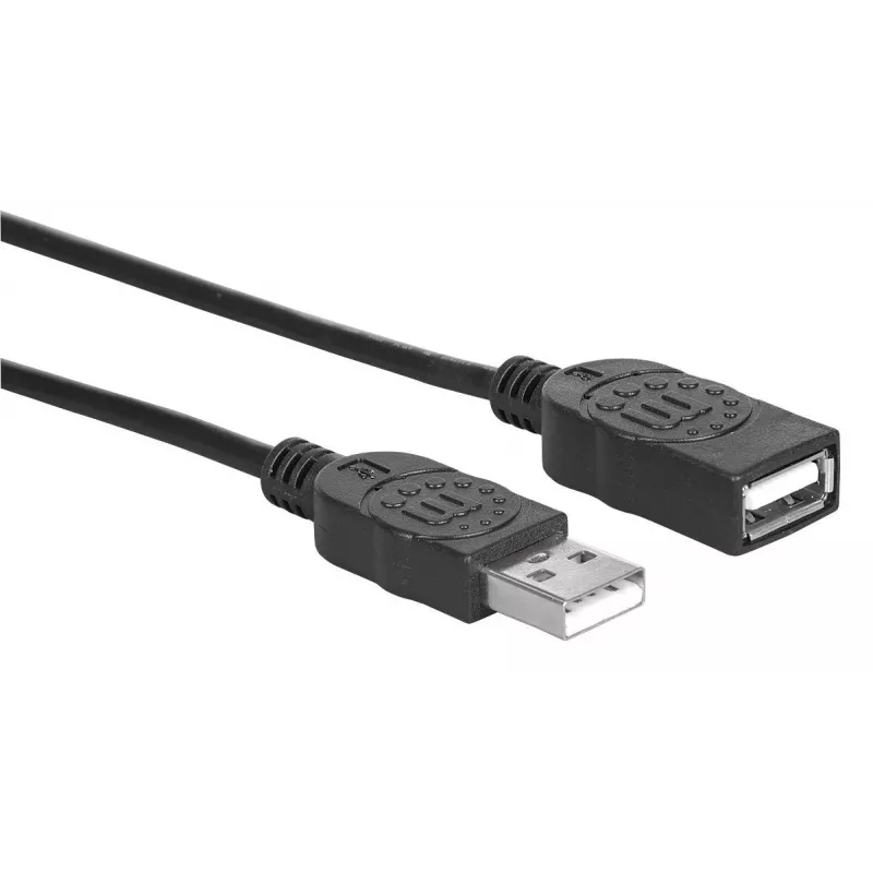 USB-A auf USB-A Verlängerungskabel Manhattan USBEXTAA3BK