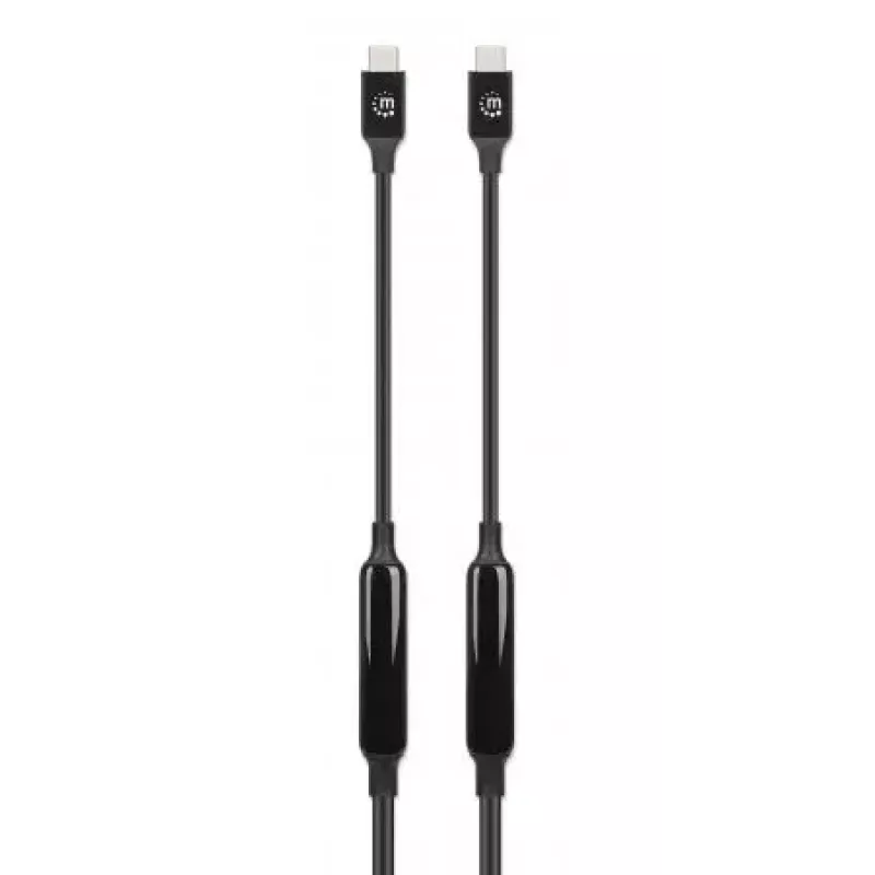 USB-C-Kabel Manhattan 5m aktiv Stecker auf Stecker 10 Gbit/s 3A Schwarz