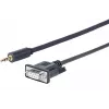 Vivolink PROMJDSUB9-25 serielles Kabel Schwarz 25 m 3,5 mm D-Sub (DB-9)