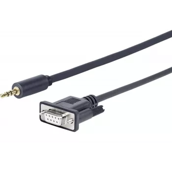 Vivolink PROMJDSUB9-25 serielles Kabel Schwarz 25 m 3,5 mm D-Sub (DB-9)
