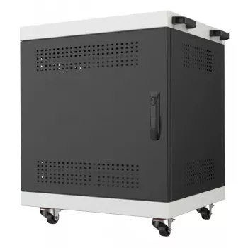 Notebook-Laptop-Schrank Lanview LVR14U6555BL 14U rackmontierbarer Schrank für Laptops