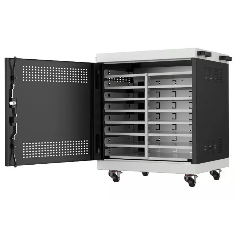 Notebook-Laptop-Schrank Lanview LVR14U6555BL 14U rackmontierbarer Schrank für Laptops