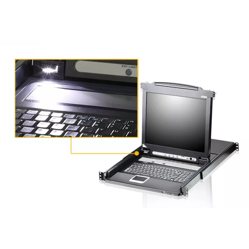 ATEN CL5708M Rack-Konsole 43,2 cm (17 Zoll) Schwarz 1U