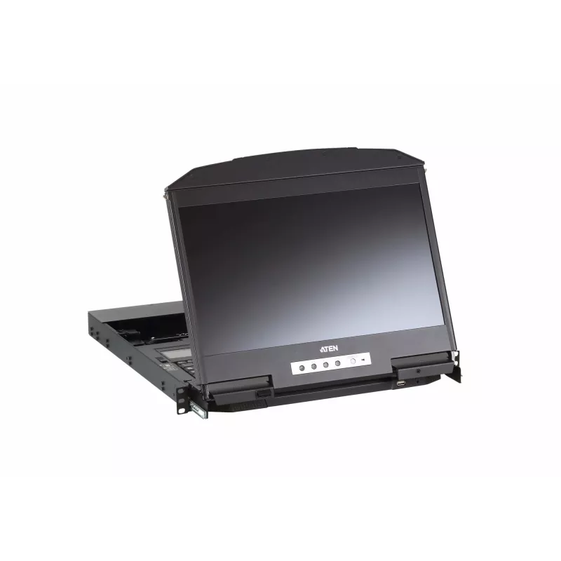 ATEN CL3800NW Rack-Konsole 47 cm (18,5 Zoll) 1920 x 1080 Pixel Metall, Kunststoff Schwarz 1U