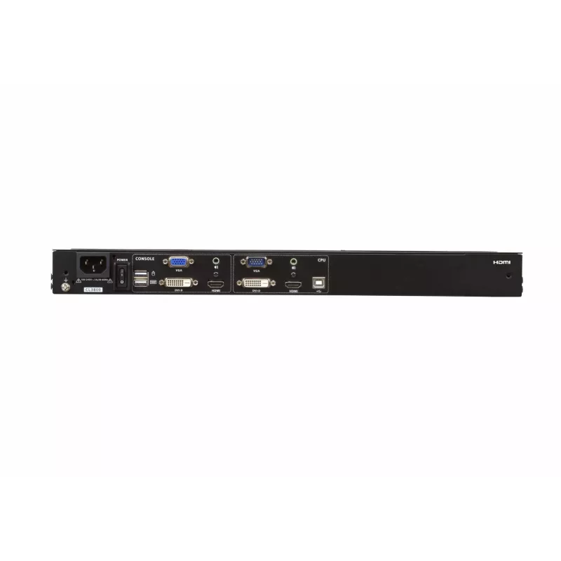 ATEN CL3800NW Rack-Konsole 47 cm (18,5 Zoll) 1920 x 1080 Pixel Metall, Kunststoff Schwarz 1U