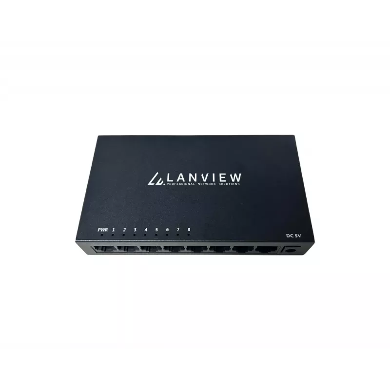Unmanaged Switch Lanview LVN-DESK-8PORT-1G — 8-Port 1 Gbps Ethernet Desktop Switch