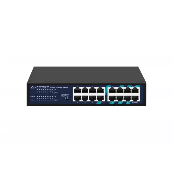Unmanaged Switch Lanview LVN-1U-16PORT-1G 16-Port 1 Gbit/s Ethernet, Rack-Montage 1U