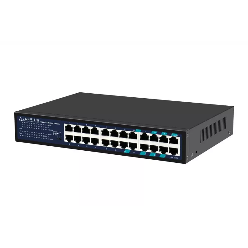 Unmanaged Switch Lanview LVN-1U-24PORT-1G — 24-Port Full-Gigabit-Rackmount